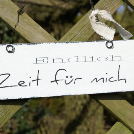 Schild Holz Endlich Zeit .. Shabby Chic
