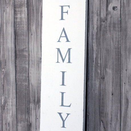 Schild We are Family Shabby Chic