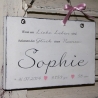 Namensschild zur Geburt, Taufe – Shabby Chic - Mädchen