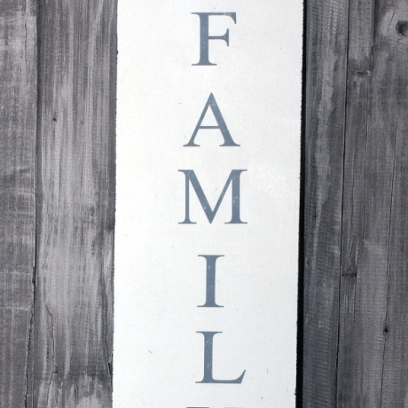 Schild We are Family Shabby Chic