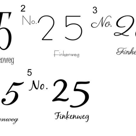 Schild Hausnummer  nach Wunsch (2)