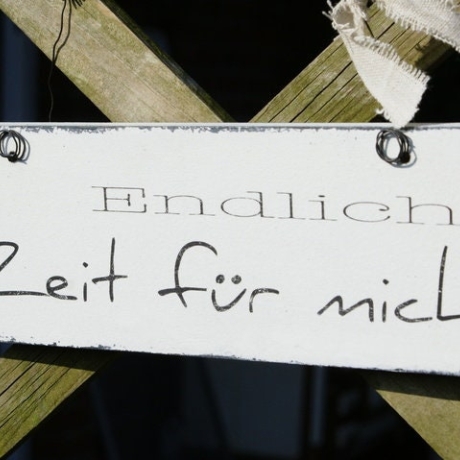 Schild Holz Endlich Zeit .. Shabby Chic