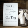 Schild Holz Glück ist ... Shabby Chic