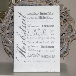 Schild Holz Herbstzeit Shabby Chic