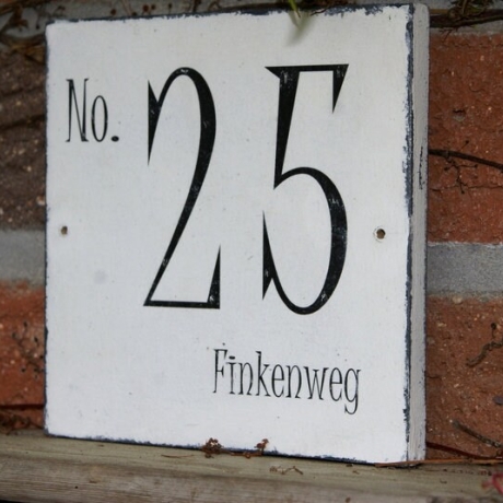Schild Hausnummer  nach Wunsch (2)