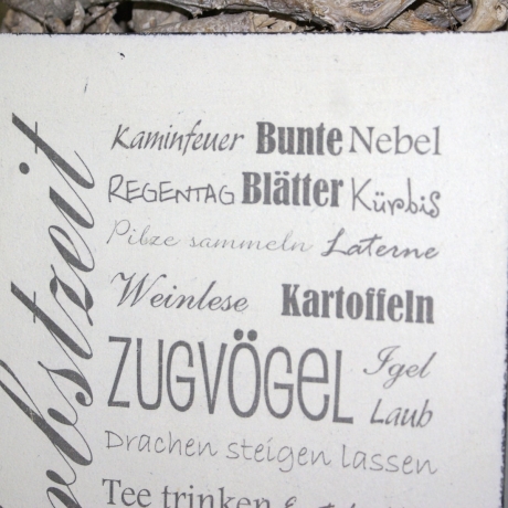 Schild Holz Herbstzeit Shabby Chic