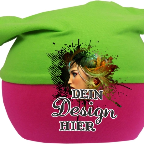 Kopftuch Babymütze Multicolor personalisiert mit Wunschmotiv