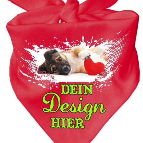 Dreieckstuch Hundehalstuch personalisiert mit deinem Wunschmotiv