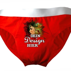 Herren Slip personalisiert mit deinem Wunschmotiv, Wunschtext