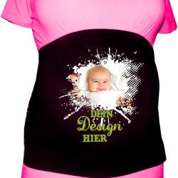 größenverstellbares Bauchband mit Ihrem Wunschdruck