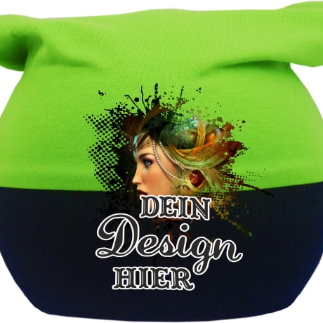 Kopftuch Babymütze Multicolor personalisiert mit Wunschmotiv