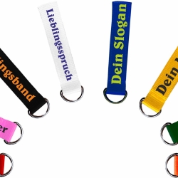 kurzes Schüsselband 20 mm Halbring personalisiert mit Wunschtext