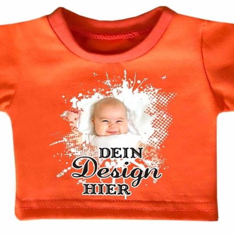 Teddy Puppen Mini T-Shirt personalisiert mit deinem Wunschdruck
