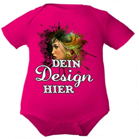 Baby Body kurzarm personalisiert mit deinem Wunschmotiv
