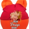 Baby Ohren Mütze Multicolor personalisiert mit deinem Wunschmotiv