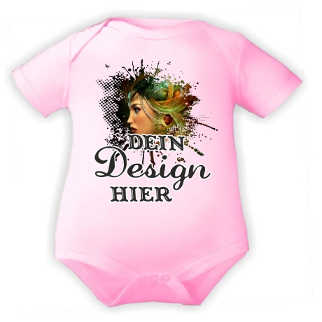Baby Body kurzarm personalisiert mit deinem Wunschmotiv