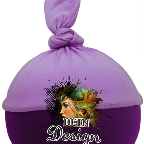 Baby 1-Zipfel Mütze Multicolor personalisiert mit Wunschmotiv