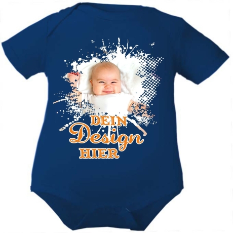 Baby Body kurzarm personalisiert mit deinem Wunschmotiv