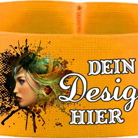 gummielastische Armbinde 5 cm Höhe personalisiert mit Wunschmotiv