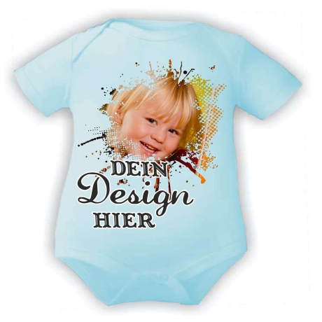 Baby Body kurzarm personalisiert mit deinem Wunschmotiv