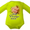 Baby Body langarm personalisiert mit deinem Wunschmotiv