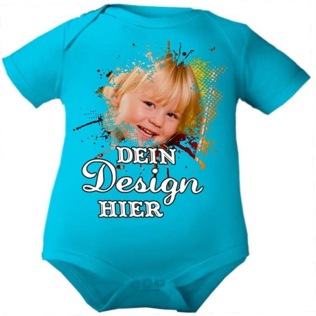 Baby Body kurzarm personalisiert mit deinem Wunschmotiv