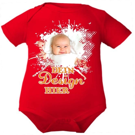 Baby Body kurzarm personalisiert mit deinem Wunschmotiv