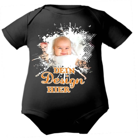 Baby Body kurzarm personalisiert mit deinem Wunschmotiv