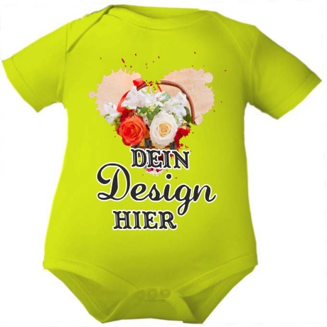 Baby Body kurzarm personalisiert mit deinem Wunschmotiv