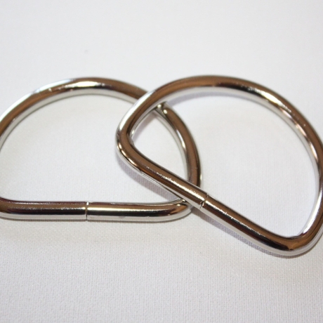 D-Ring 40 mm silber Stahl 2 Stück D-Ringe
