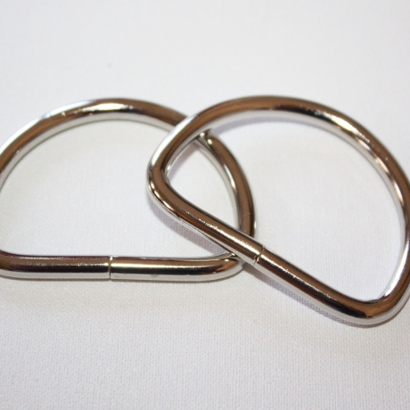 D-Ring 40 mm silber Stahl 2 Stück D-Ringe