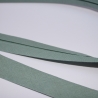 Schrägband grün Baumwolle 18 mm staubgrün verte