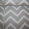 beschichtete Baumwolle Chevron grau beige