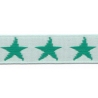 Webband Sterne grün Aspegren 3m auf Banderole RESTMENGE