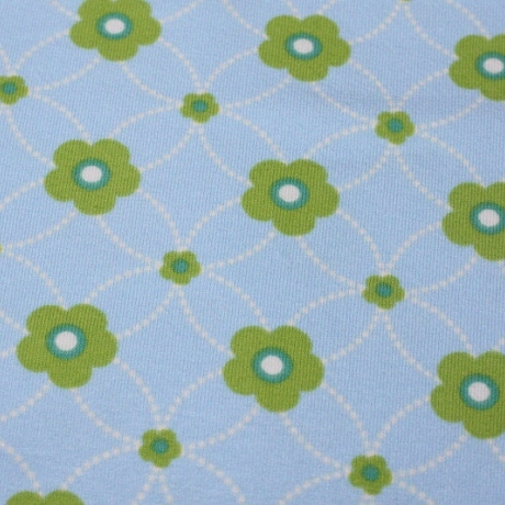 95 cm Jersey Blomma blue lillestoff Blumen blau 