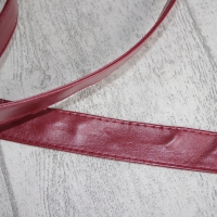 Gurtband aus Kunstleder 25 mm dunkelrot bordeaux 2x 1,50m RE