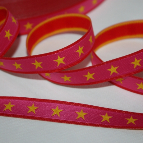 Sterneband pink gelb farbenmix Sterne