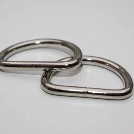 D-Ring 25 mm silber 2 Stück Stahl D-Ringe