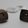 Magnetdruckknopf 15 mm silber ECKIG Magnetverschluss