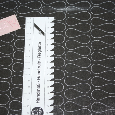 70 cm beschichtete Baumwolle Omnia schwarz AU Maison Wachstuch
