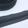 Reißverschluss dunkelgrau 5 mm ab 1 m & Zipper grau RESTmenge