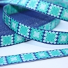 Webband Mosaik blau türkis grün Franca Tack