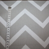 beschichtete Baumwolle Chevron grau beige