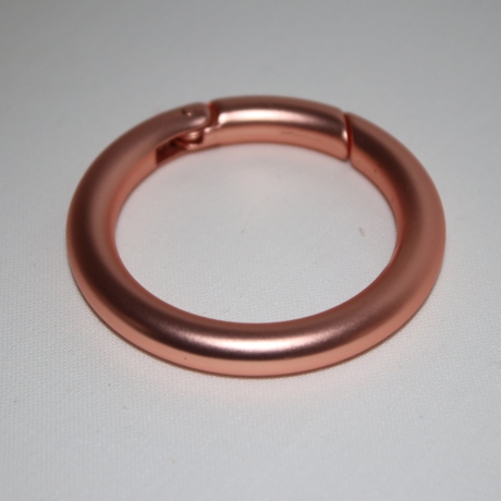 Rundkarabiner rosegold 53 mm / 40 mm kupferrot Taschenring