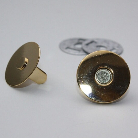 Magnetverschluss gold 18 mm flach Magnetknopf Magnetdruckknopf