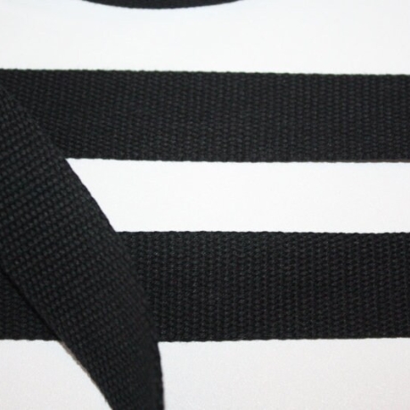 Gurtband Baumwolle 30 mm schwarz Baumwoll-Gurtband