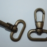 SALE %% 2x Karabinerhaken 20 mm altmessing bronze