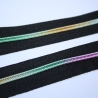 Reißverschluss bunte Spirale schwarz 5 mm inkl. 2x Zipper