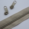 Zipper natur 5 Stück für 5 mm Spirale Reißverschluss