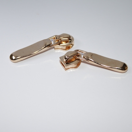 2x Zipper gold goldHELL formschön 5 mm Schiene Schieber ab 2 St.